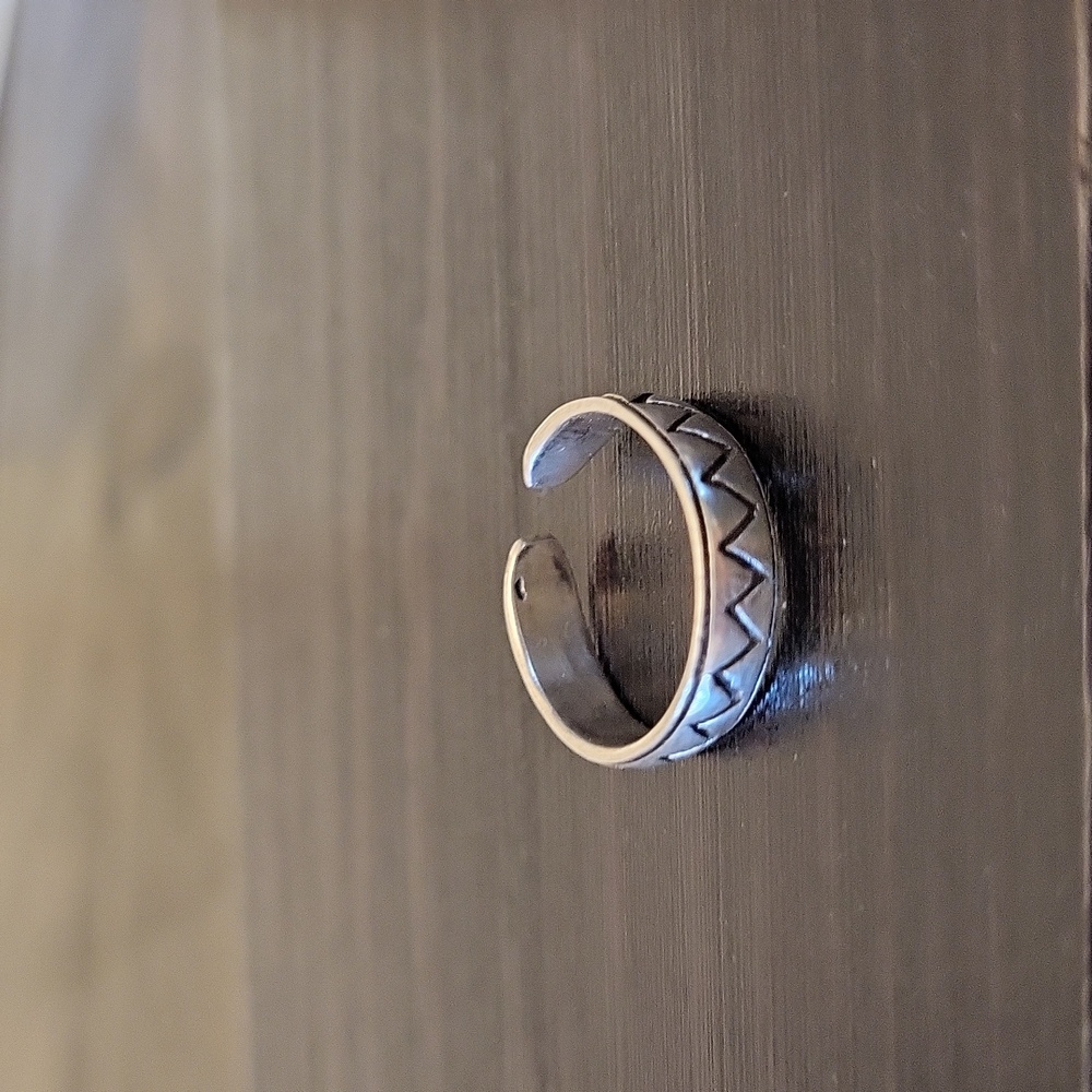 925 Silver Adjustable Toe Ring - image 3